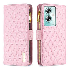 Custodia Portafoglio In Pelle Cover con Supporto B12F per Oppo A79 5G Oro Rosa