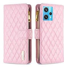 Custodia Portafoglio In Pelle Cover con Supporto B12F per Realme Narzo 50 Pro 5G Oro Rosa