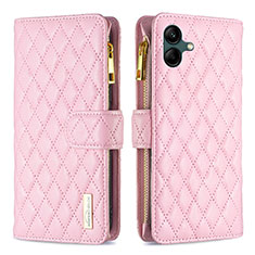 Custodia Portafoglio In Pelle Cover con Supporto B12F per Samsung Galaxy A04 4G Oro Rosa