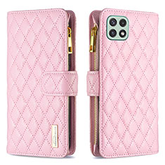 Custodia Portafoglio In Pelle Cover con Supporto B12F per Samsung Galaxy A22s 5G Oro Rosa