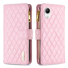 Custodia Portafoglio In Pelle Cover con Supporto B12F per Samsung Galaxy A23s Oro Rosa