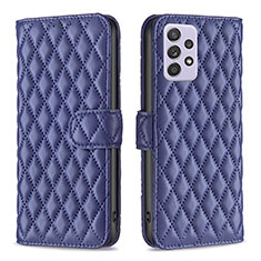 Custodia Portafoglio In Pelle Cover con Supporto B12F per Samsung Galaxy A52 4G Blu