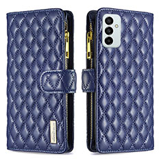 Custodia Portafoglio In Pelle Cover con Supporto B12F per Samsung Galaxy F23 5G Blu