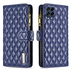 Custodia Portafoglio In Pelle Cover con Supporto B12F per Samsung Galaxy M53 5G Blu