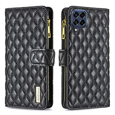 Custodia Portafoglio In Pelle Cover con Supporto B12F per Samsung Galaxy M53 5G Nero