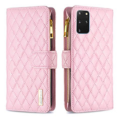 Custodia Portafoglio In Pelle Cover con Supporto B12F per Samsung Galaxy S20 Plus 5G Oro Rosa