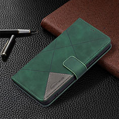 Custodia Portafoglio In Pelle Cover con Supporto B12F per Samsung Galaxy S22 Plus 5G Verde