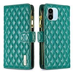 Custodia Portafoglio In Pelle Cover con Supporto B12F per Xiaomi Poco C50 Verde