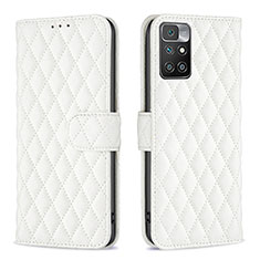 Custodia Portafoglio In Pelle Cover con Supporto B12F per Xiaomi Redmi 10 (2022) Bianco