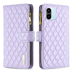 Custodia Portafoglio In Pelle Cover con Supporto B12F per Xiaomi Redmi A1 Viola