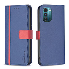 Custodia Portafoglio In Pelle Cover con Supporto B13F per Nokia G11 Blu