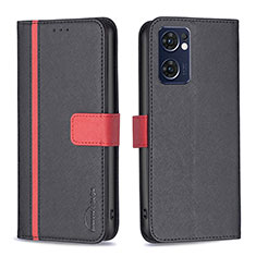 Custodia Portafoglio In Pelle Cover con Supporto B13F per OnePlus Nord CE 2 5G Nero