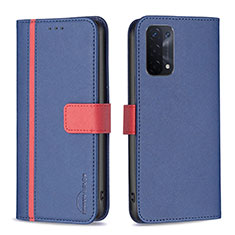 Custodia Portafoglio In Pelle Cover con Supporto B13F per Oppo A54 5G Blu