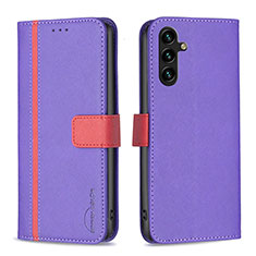 Custodia Portafoglio In Pelle Cover con Supporto B13F per Samsung Galaxy A13 5G Viola