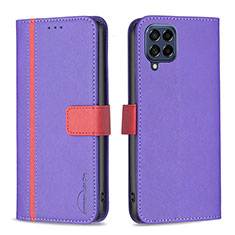 Custodia Portafoglio In Pelle Cover con Supporto B13F per Samsung Galaxy M53 5G Viola