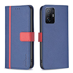 Custodia Portafoglio In Pelle Cover con Supporto B13F per Xiaomi Mi 11T 5G Blu