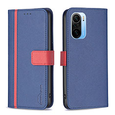 Custodia Portafoglio In Pelle Cover con Supporto B13F per Xiaomi Mi 11X Pro 5G Blu