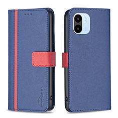 Custodia Portafoglio In Pelle Cover con Supporto B13F per Xiaomi Redmi A1 Blu