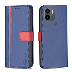 Custodia Portafoglio In Pelle Cover con Supporto B13F per Xiaomi Redmi A1 Plus Blu