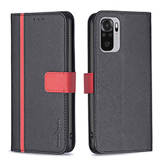 Custodia Portafoglio In Pelle Cover con Supporto B13F per Xiaomi Redmi Note 11 SE India 4G Nero