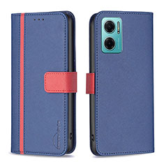 Custodia Portafoglio In Pelle Cover con Supporto B13F per Xiaomi Redmi Note 11E 5G Blu