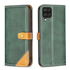 Custodia Portafoglio In Pelle Cover con Supporto B14F per Samsung Galaxy A12 5G Verde