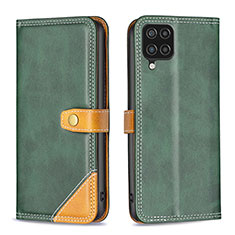 Custodia Portafoglio In Pelle Cover con Supporto B14F per Samsung Galaxy A12 Nacho Verde