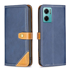 Custodia Portafoglio In Pelle Cover con Supporto B14F per Xiaomi Redmi 11 Prime 5G Blu