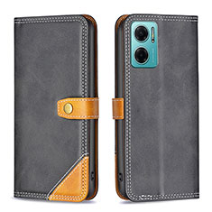 Custodia Portafoglio In Pelle Cover con Supporto B14F per Xiaomi Redmi Note 11E 5G Nero