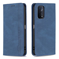 Custodia Portafoglio In Pelle Cover con Supporto B15F per Oppo A54 5G Blu