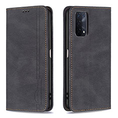 Custodia Portafoglio In Pelle Cover con Supporto B15F per Oppo A74 5G Nero