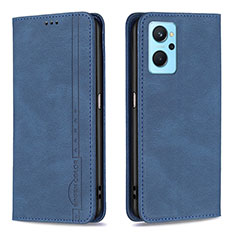 Custodia Portafoglio In Pelle Cover con Supporto B15F per Oppo A96 4G Blu