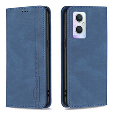 Custodia Portafoglio In Pelle Cover con Supporto B15F per Oppo A96 5G Blu