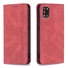 Custodia Portafoglio In Pelle Cover con Supporto B15F per Samsung Galaxy A31 Rosso