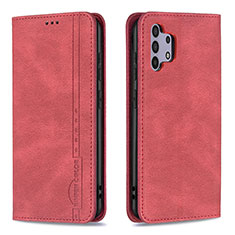 Custodia Portafoglio In Pelle Cover con Supporto B15F per Samsung Galaxy A32 4G Rosso