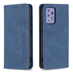 Custodia Portafoglio In Pelle Cover con Supporto B15F per Samsung Galaxy A72 4G Blu