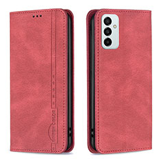 Custodia Portafoglio In Pelle Cover con Supporto B15F per Samsung Galaxy F23 5G Rosso