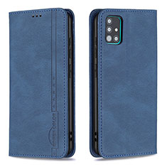 Custodia Portafoglio In Pelle Cover con Supporto B15F per Samsung Galaxy M40S Blu