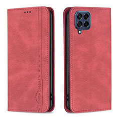 Custodia Portafoglio In Pelle Cover con Supporto B15F per Samsung Galaxy M53 5G Rosso