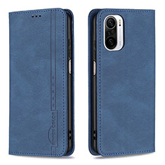 Custodia Portafoglio In Pelle Cover con Supporto B15F per Xiaomi Mi 11i 5G Blu