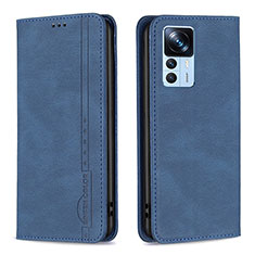 Custodia Portafoglio In Pelle Cover con Supporto B15F per Xiaomi Mi 12T 5G Blu