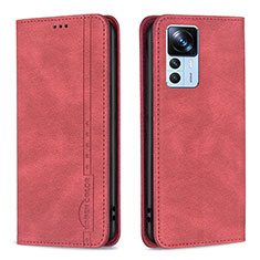 Custodia Portafoglio In Pelle Cover con Supporto B15F per Xiaomi Mi 12T 5G Rosso