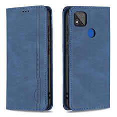Custodia Portafoglio In Pelle Cover con Supporto B15F per Xiaomi POCO C3 Blu