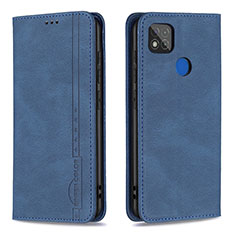 Custodia Portafoglio In Pelle Cover con Supporto B15F per Xiaomi Redmi 9 Activ Blu