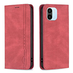 Custodia Portafoglio In Pelle Cover con Supporto B15F per Xiaomi Redmi A2 Plus Rosso