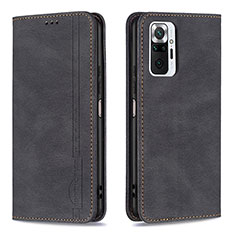 Custodia Portafoglio In Pelle Cover con Supporto B15F per Xiaomi Redmi Note 10 Pro 4G Nero