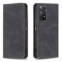 Custodia Portafoglio In Pelle Cover con Supporto B15F per Xiaomi Redmi Note 11 Pro 4G Nero