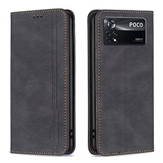 Custodia Portafoglio In Pelle Cover con Supporto B15F per Xiaomi Redmi Note 11E Pro 5G Nero