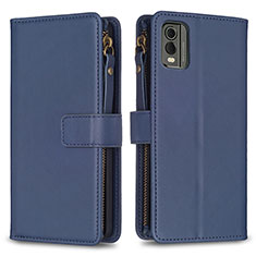 Custodia Portafoglio In Pelle Cover con Supporto B16F per Nokia C210 Blu