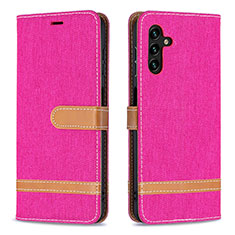 Custodia Portafoglio In Pelle Cover con Supporto B16F per Samsung Galaxy A04s Rosa Caldo